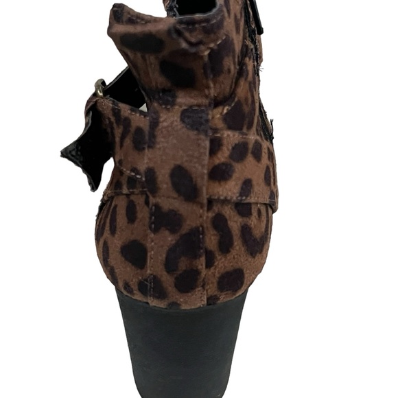 Lepord Animal Print Booties Shoes - Picture 6 of 13